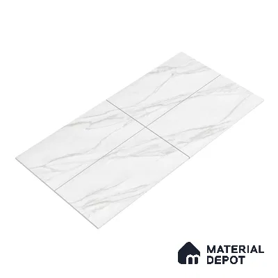 Endless Floor & Wall Vitrified Tile Statuario Venus White 4 ft x 2 ft | TL 01187 Glossy Finish - 9 mm | Suitable for Living Room, Bedroom (Sample)