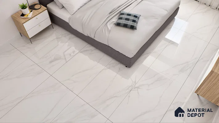 Endless Floor & Wall Vitrified Tile Statuario Venus White 4 ft x 2 ft | TL 01187 Glossy Finish - 9 mm | Suitable for Living Room, Bedroom (Sample)