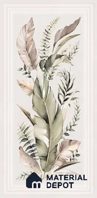 Floral Wall TL 12843  Canyon Dawn Frame Flora 4 ft x 2 ft Vitrified Full Body Digital Matte Finish Tile - 9 mm | Random Design 4 | Suitable for Bathroom, Accent/Feature Wall, Dining Area