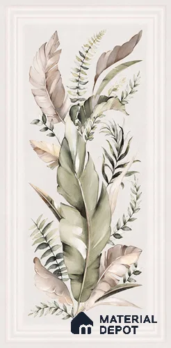 Floral Wall TL 12843  Canyon Dawn Frame Flora 4 ft x 2 ft Vitrified Full Body Digital Matte Finish Tile - 9 mm | Random Design 4 | Suitable for Bathroom, Accent/Feature Wall, Dining Area