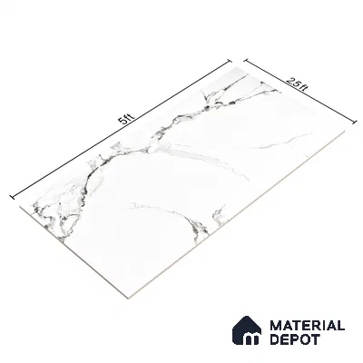 Endless Floor & Wall Tile TL 02941 White 1600 x 800 mm Glossy Finish Vitrified Tile - 9 mm | Suitable For Living Room, Bedroom