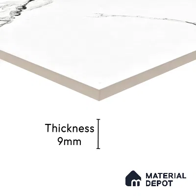 Endless Floor & Wall Tile TL 02941 White 1600 x 800 mm Glossy Finish Vitrified Tile - 9 mm | Suitable For Living Room, Bedroom