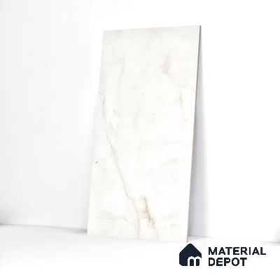 Endless Floor & Wall Tile TL 02948 White Tora 1600 x 800 mm Glossy Finish Vitrified Tile - 9 mm | Suitable For Living Room, Bedroom