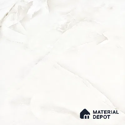 Endless Floor & Wall Tile TL 02948 White Tora 1600 x 800 mm Glossy Finish Vitrified Tile - 9 mm | Suitable For Living Room, Bedroom