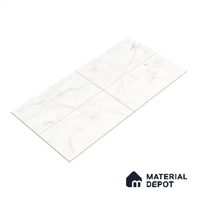 Endless Floor & Wall Tile TL 02948 White Tora 1600 x 800 mm Glossy Finish Vitrified Tile - 9 mm | Suitable For Living Room, Bedroom