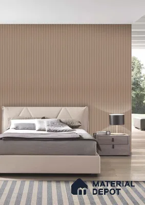 Beige Plain Colour Louver PN 03184 8 ft x 4.9 inch Charcoal Panel - 8 mm | Suitable for Feature Wall, TV Unit & Living Room | Width is Subjected to 5% Variation