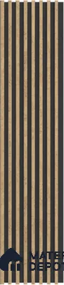 Brown Wooden Louver PN 03267 8 ft x 4.9 inch Charcoal Panel - 8 mm | Suitable for Feature Wall, TV Unit & Living Room | Width is Subjected to 5% Variation