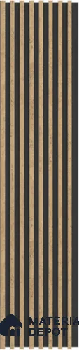 Brown Wooden Louver PN 03267 8 ft x 4.9 inch Charcoal Panel - 8 mm | Suitable for Feature Wall, TV Unit & Living Room | Width is Subjected to 5% Variation