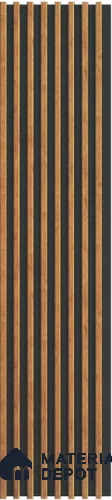 Brown Wooden Louver PN 03268 8 ft x 4.9 inch Charcoal Panel - 8 mm | Suitable for Feature Wall, TV Unit & Living Room | Width is Subjected to 5% Variation