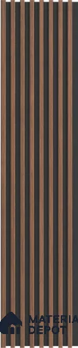 Brown Wooden Louver PN 03269 8 ft x 4.9 inch Charcoal Panel - 8 mm | Suitable for Feature Wall, TV Unit & Living Room | Width is Subjected to 5% Variation