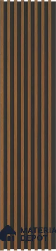 Brown Wooden Louver PN 03271 8 ft x 4.9 inch Charcoal Panel - 8 mm | Suitable for Feature Wall, TV Unit & Living Room | Width is Subjected to 5% Variation