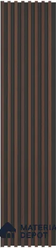 Brown Wooden Louver PN 03272 8 ft x 4.9 inch Charcoal Panel - 8 mm | Suitable for Feature Wall, TV Unit & Living Room | Width is Subjected to 5% Variation