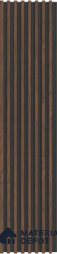Brown Wooden Louver PN 03273 8 ft x 4.9 inch Charcoal Panel - 8 mm | Suitable for Feature Wall, TV Unit & Living Room | Width is Subjected to 5% Variation