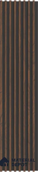 Brown Wooden Louver PN 03273 8 ft x 4.9 inch Charcoal Panel - 8 mm | Suitable for Feature Wall, TV Unit & Living Room | Width is Subjected to 5% Variation
