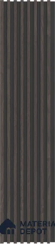 Brown Wooden Louver PN 03274 8 ft x 4.9 inch Charcoal Panel - 8 mm | Suitable for Feature Wall, TV Unit & Living Room | Width is Subjected to 5% Variation
