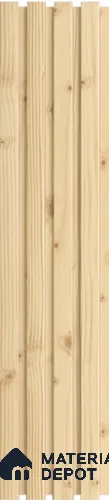 Cream Wooden Louver PN 03275 8 ft x 4.9 inch Charcoal Panel - 8 mm | Suitable for Feature Wall, TV Unit & Living Room | Width is Subjected to 5% Variation