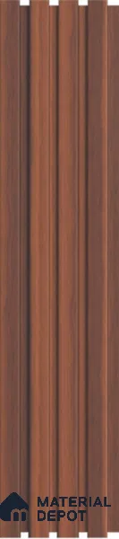 Brown Wooden Louver PN 03276 8 ft x 4.9 inch Charcoal Panel - 8 mm | Suitable for Feature Wall, TV Unit & Living Room | Width is Subjected to 5% Variation