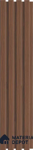 Brown Wooden Louver PN 03278 8 ft x 4.9 inch Charcoal Panel - 8 mm | Suitable for Feature Wall, TV Unit & Living Room | Width is Subjected to 5% Variation
