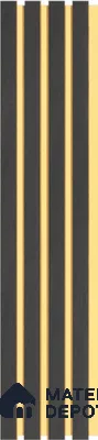 Brown Plain Colour Louver PN 03281 8 ft x 4.9 inch Charcoal Panel - 8 mm | Suitable for Feature Wall, TV Unit & Living Room | Width is Subjected to 5% Variation