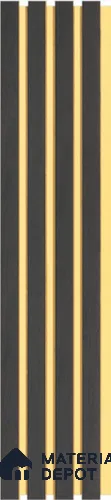 Brown Plain Colour Louver PN 03281 8 ft x 4.9 inch Charcoal Panel - 8 mm | Suitable for Feature Wall, TV Unit & Living Room | Width is Subjected to 5% Variation