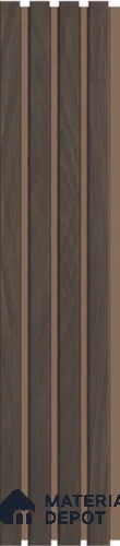 Brown Wooden Louver PN 03282 8 ft x 4.9 inch Charcoal Panel - 8 mm | Suitable for Feature Wall, TV Unit & Living Room | Width is Subjected to 5% Variation