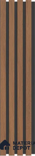 Brown Wooden Louver PN 03283 8 ft x 4.9 inch Charcoal Panel - 8 mm | Suitable for Feature Wall, TV Unit & Living Room | Width is Subjected to 5% Variation