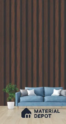 Wooden Look PN 03284 8 ft x 4.9 inch Charcoal Panel - 8 mm | Suitable for Feature Wall, TV Unit & Living Room | Width is Subjected to 5% Variation