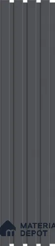 Grey Plain Colour Louver PN 03286 8 ft x 4.9 inch Charcoal Panel - 8 mm | Suitable for Feature Wall, TV Unit & Living Room | Width is Subjected to 5% Variation