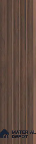 Brown Wooden Louver PN 03028 8 ft x 4.9 inch Charcoal Panel - 8 mm | Suitable for Feature Wall, TV Unit & Living Room | Width is Subjected to 5% Variation