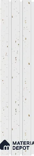 White Marble Louver PN 03287 8 ft x 4.9 inch Charcoal Panel - 8 mm | Suitable for Feature Wall, TV Unit & Living Room | Width is Subjected to 5% Variation