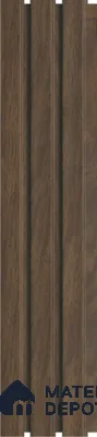 Brown Wooden Louver PN 03292 8 ft x 4.9 inch Charcoal Panel - 8 mm | Suitable for Feature Wall, TV Unit & Living Room | Width is Subjected to 5% Variation