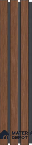 Brown Wooden Louver PN 03293 8 ft x 4.9 inch Charcoal Panel - 8 mm | Suitable for Feature Wall, TV Unit & Living Room | Width is Subjected to 5% Variation