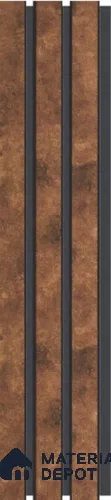 Brown Wooden Louver PN 03294 8 ft x 4.9 inch Charcoal Panel - 8 mm | Suitable for Feature Wall, TV Unit & Living Room | Width is Subjected to 5% Variation