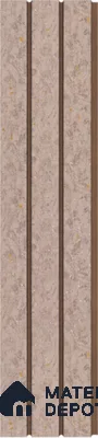Beige Wooden Louver PN 03295 8 ft x 4.9 inch Charcoal Panel - 8 mm | Suitable for Feature Wall, TV Unit & Living Room | Width is Subjected to 5% Variation