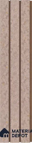 Beige Wooden Louver PN 03295 8 ft x 4.9 inch Charcoal Panel - 8 mm | Suitable for Feature Wall, TV Unit & Living Room | Width is Subjected to 5% Variation