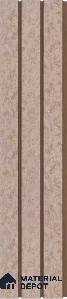 Beige Wooden Louver PN 03295 8 ft x 4.9 inch Charcoal Panel - 8 mm | Suitable for Feature Wall, TV Unit & Living Room | Width is Subjected to 5% Variation