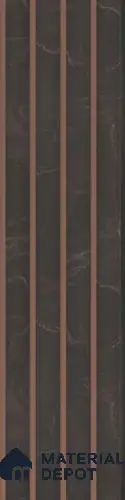 Brown Wooden Louver PN 03029 8 ft x 4.9 inch Charcoal Panel - 8 mm | Suitable for Feature Wall, TV Unit & Living Room | Width is Subjected to 5% Variation