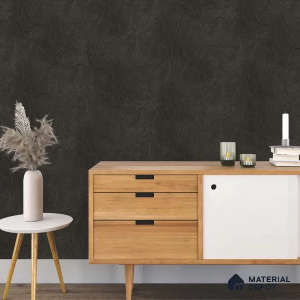 Black Stone Look PVC Decorative Wall Panel PN 03305 8 ft x 2 ft - 1 mm | Suitable for Feature Wall, TV Unit & Living Room | Width is Subjected to 5% Variation
