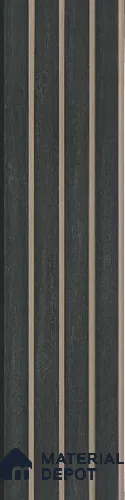 Black Wooden Louver PN 03030 8 ft x 4.9 inch Charcoal Panel - 8 mm | Suitable for Feature Wall, TV Unit & Living Room | Width is Subjected to 5% Variation