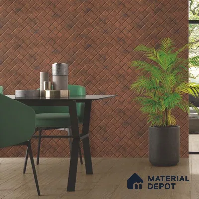 Brown Patterned Look PVC Decorative Wall Panel PN 03325 8 ft x 2 ft - 1 mm | Suitable for Feature Wall, TV Unit & Living Room | Width is Subjected to 5% Variation