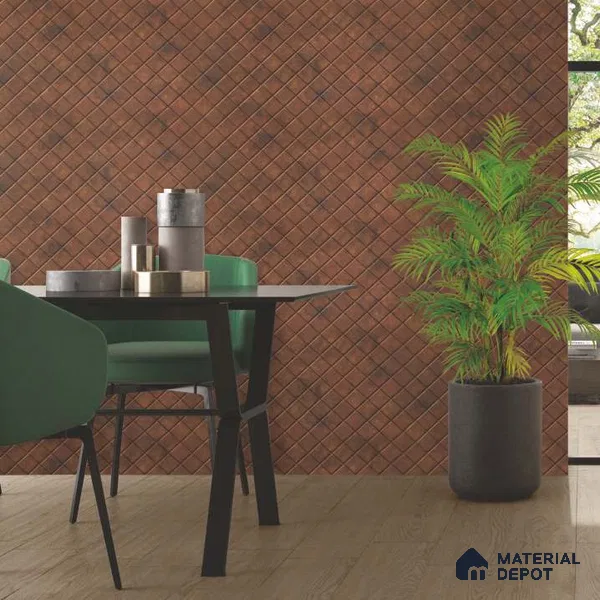 Brown Patterned Look PVC Decorative Wall Panel PN 03325 8 ft x 2 ft - 1 mm | Suitable for Feature Wall, TV Unit & Living Room | Width is Subjected to 5% Variation
