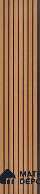 Brown Wooden Louver PN 03195 8 ft x 4.9 inch Charcoal Panel - 8 mm | Suitable for Feature Wall, TV Unit & Living Room | Width is Subjected to 5% Variation