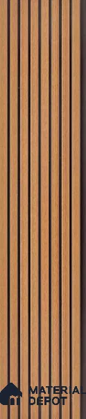 Brown Wooden Louver PN 03195 8 ft x 4.9 inch Charcoal Panel - 8 mm | Suitable for Feature Wall, TV Unit & Living Room | Width is Subjected to 5% Variation