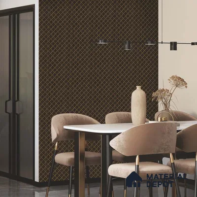 Brown Patterned Look PVC Decorative Wall Panel PN 03327 8 ft x 2 ft - 1 mm | Suitable for Feature Wall, TV Unit & Living Room | Width is Subjected to 5% Variation