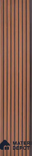 Brown Wooden Louver PN 03197 8 ft x 4.9 inch Charcoal Panel - 8 mm | Suitable for Feature Wall, TV Unit & Living Room | Width is Subjected to 5% Variation