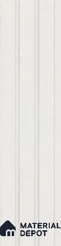 White Plain Colour Louver PN 03035 8 ft x 4.9 inch Charcoal Panel - 8 mm | Suitable for Feature Wall, TV Unit & Living Room | Width is Subjected to 5% Variation