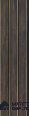 Brown Wooden Louver PN 03018 8 ft x 4.9 inch Charcoal Panel - 8 mm | Suitable for Feature Wall, TV Unit & Living Room | Width is Subjected to 5% Variation