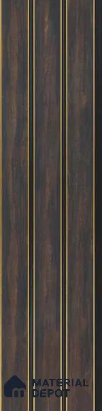 Brown Wooden Louver PN 03018 8 ft x 4.9 inch Charcoal Panel - 8 mm | Suitable for Feature Wall, TV Unit & Living Room | Width is Subjected to 5% Variation