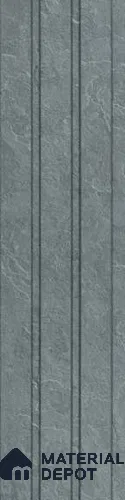 Grey Stone Louver PN 03036 8 ft x 4.9 inch Charcoal Panel - 8 mm | Suitable for Feature Wall, TV Unit & Living Room | Width is Subjected to 5% Variation
