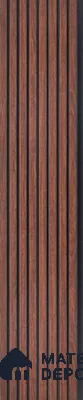 Brown Wooden Louver PN 03200 8 ft x 4.9 inch Charcoal Panel - 8 mm | Suitable for Feature Wall, TV Unit & Living Room | Width is Subjected to 5% Variation